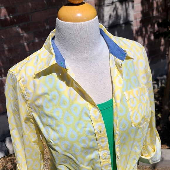 NWT Talbots yellow summer blouse - Picture 2 of 8